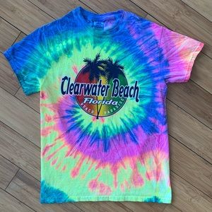Women’s Tie Dye Clearwater Beach Graphic T-Shirt